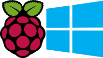 logos raspberry pi and Windows