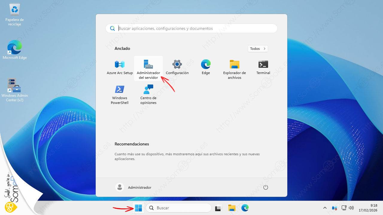 Administreador del servidor